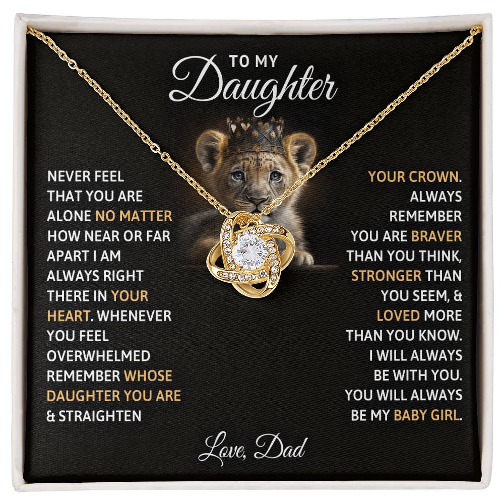 you are braver than you think lion necklace