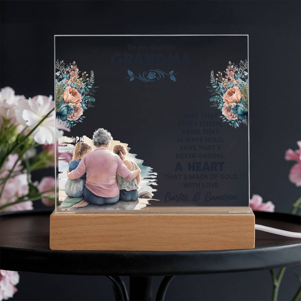 engraved acrylic sign