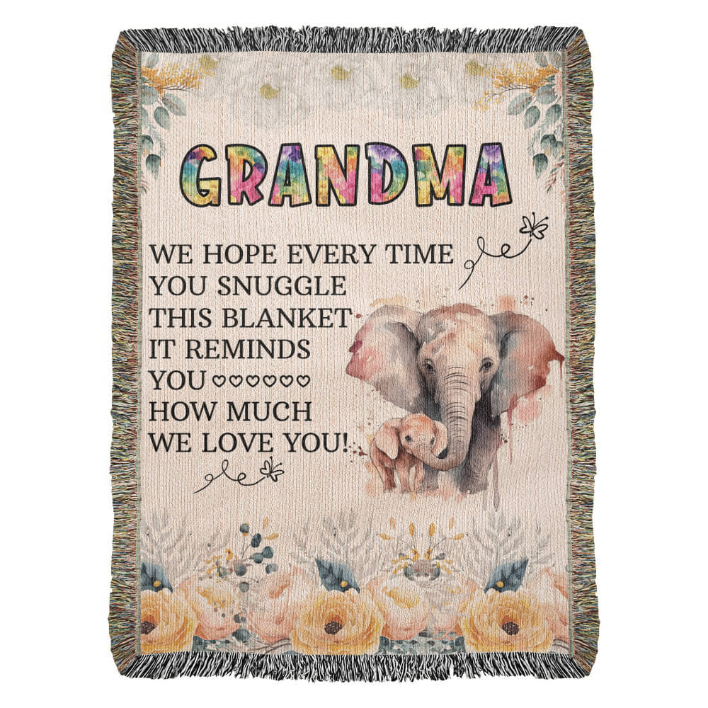 personalized grandma blanket, custom grandma gift