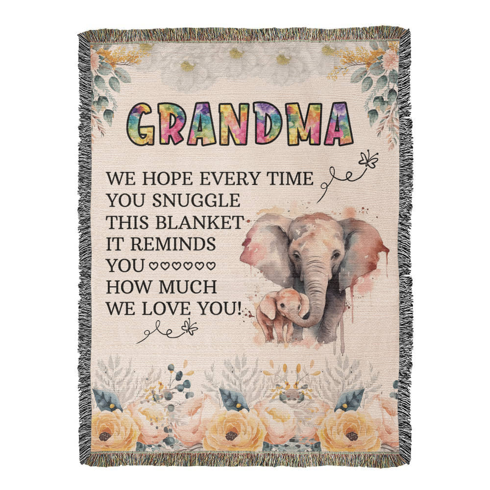 woven throw for grandma