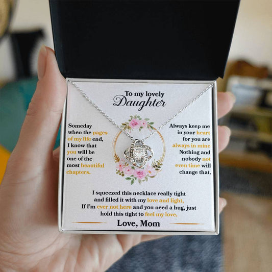 Sentimental Necklace Gift Daughter From Mom Birthday Present Special Occasion Jewelry Mother Daughter Keepsake Love Message Accessory Heartfelt Sentiment Meaningful Present Beautiful Design Elegant Style Touching Expression Cherished Gift
