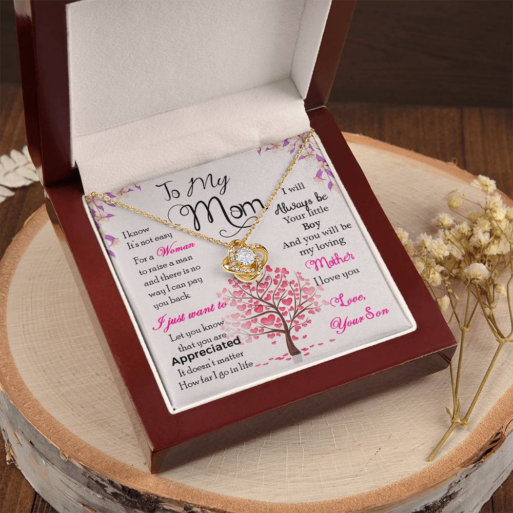 Gift for Mom From Son – Sentimental Thank You Message Keepsake