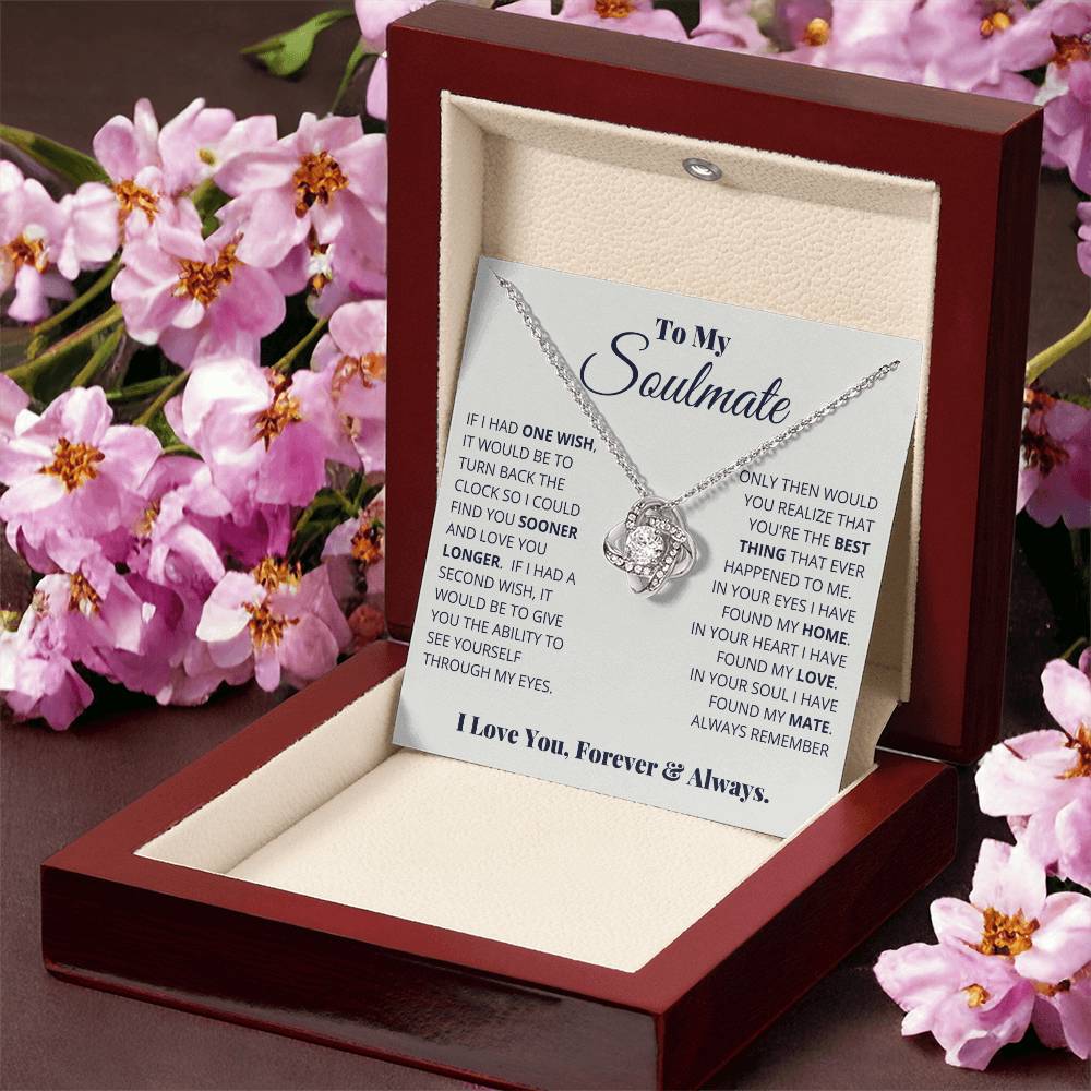 Romantic Gift for Wife – Soulmate Love Message Necklace Forever